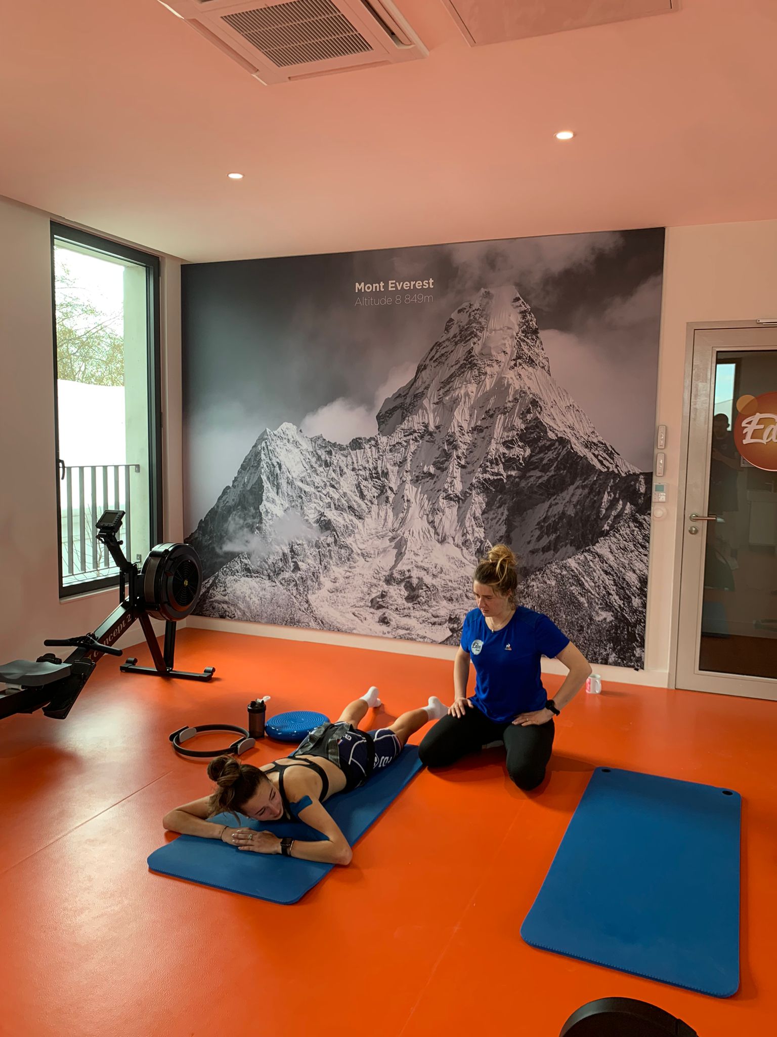 Athlète en chambre hypoxique